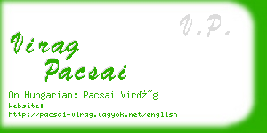 virag pacsai business card
